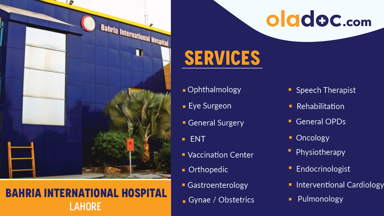 Services Offered by Bahria International Hospital Lahore